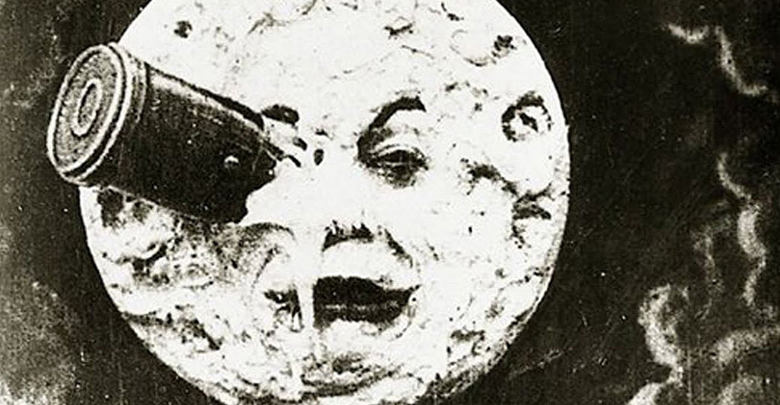 Luna con razzo in un occhio (dal film 'Viaggio nella luna')