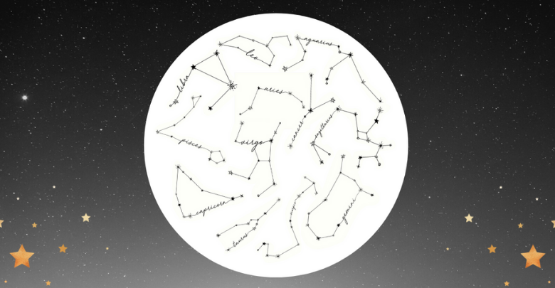 universo con costellazioni zodiacali