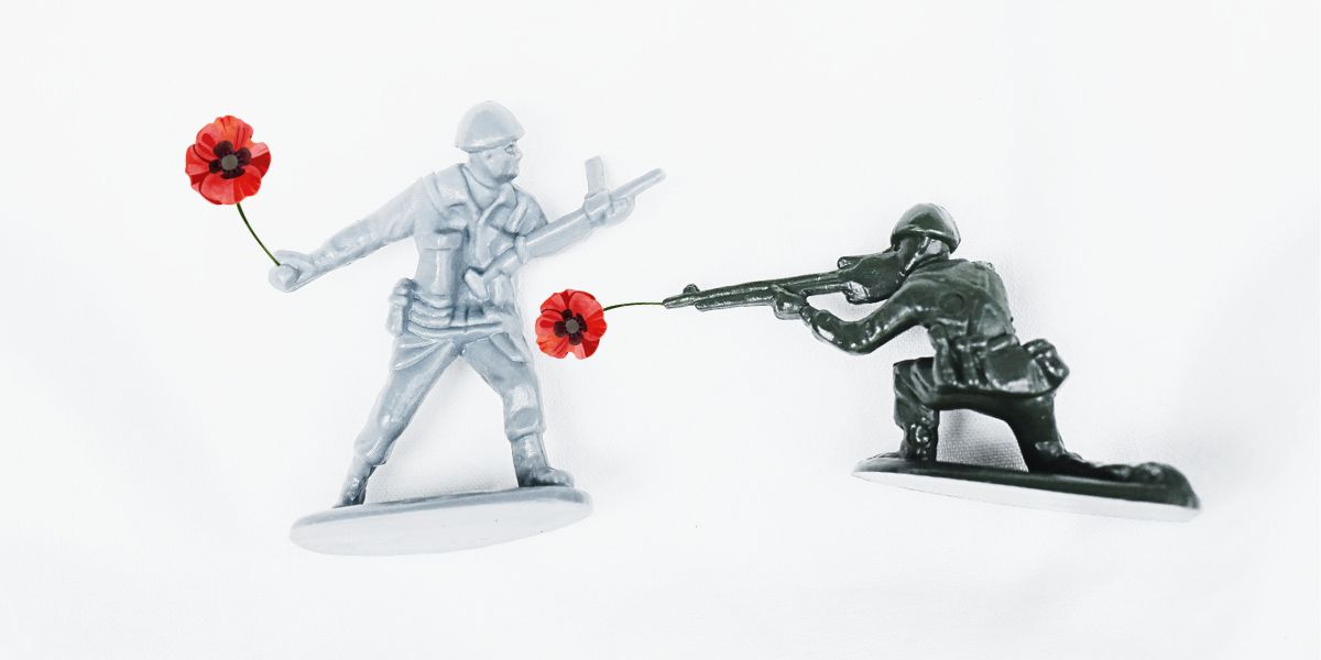 disegno di due soldati armati uno di fronte all'altro