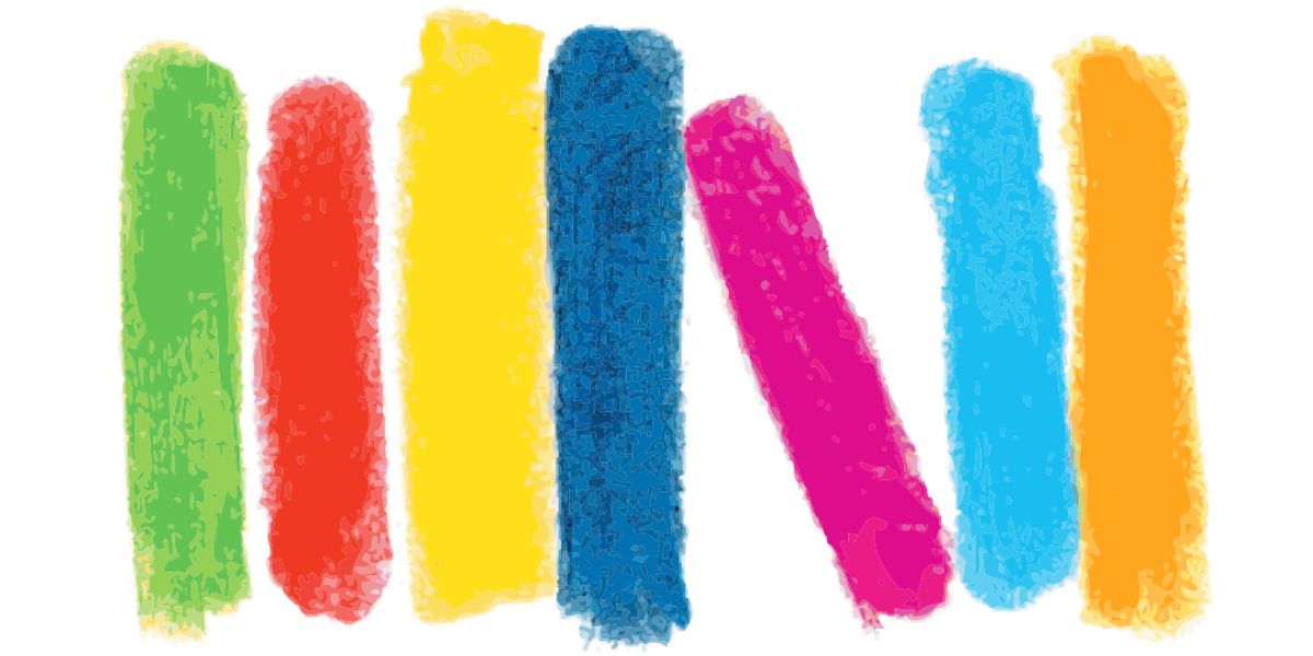 pennellate di diversi colori